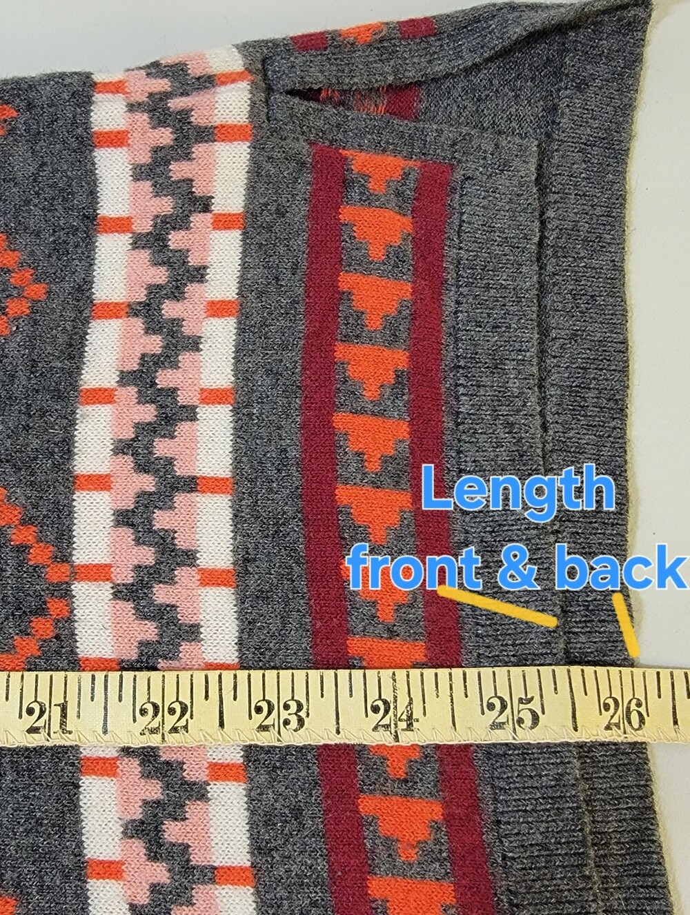 Talbots Southwest Sweater Womens L Petite Lambswool Blend Round Neck Pullover - Picture 6 of 10